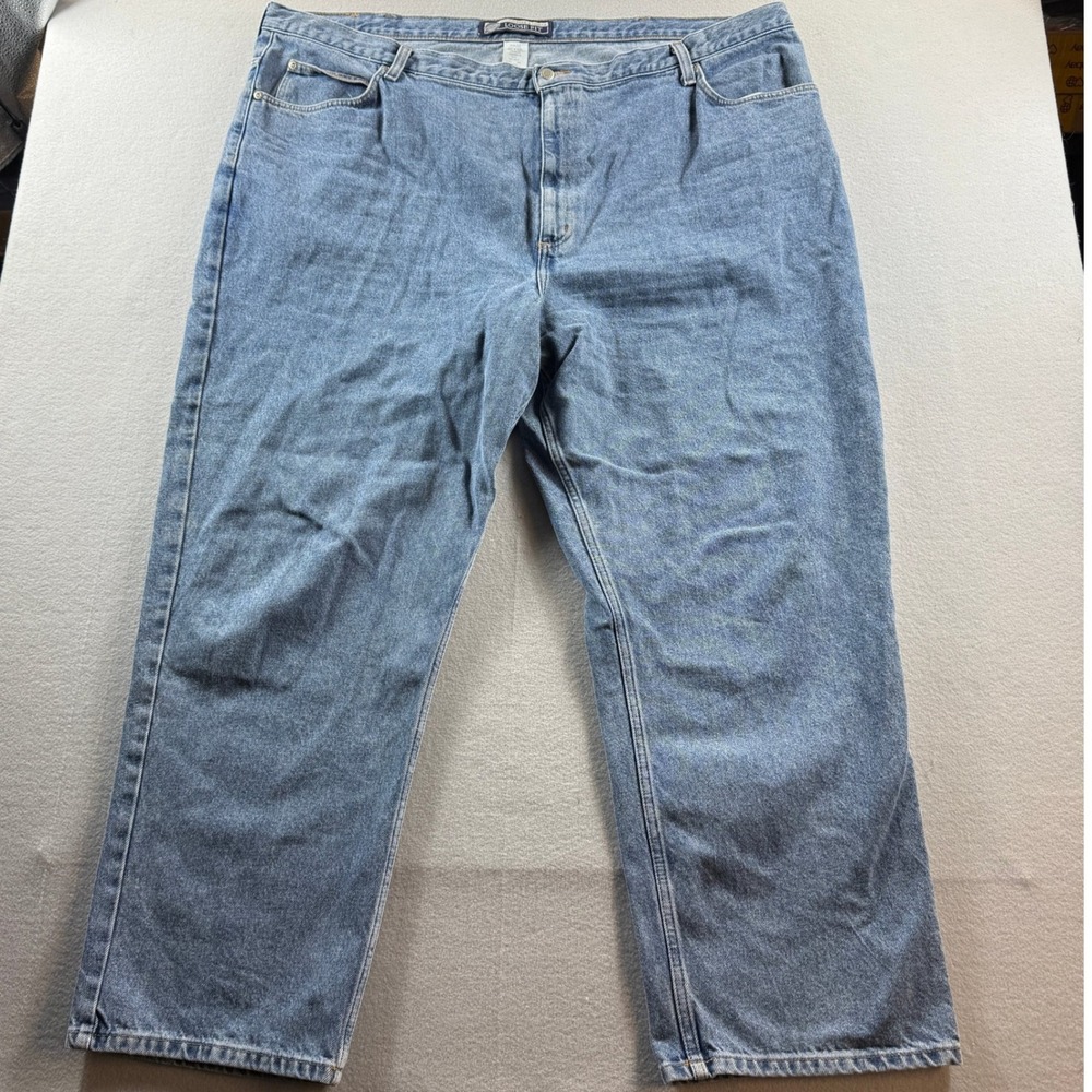 Roundtree & Yorke Jeans Mens 50x32 (Fit 48x31) Blue Loose Fit Denim